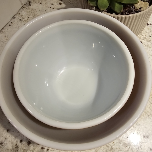 Pyrex Woodland Patterned Mixing Bowls Set 2 1970 Opalware - Picture 6 of 15